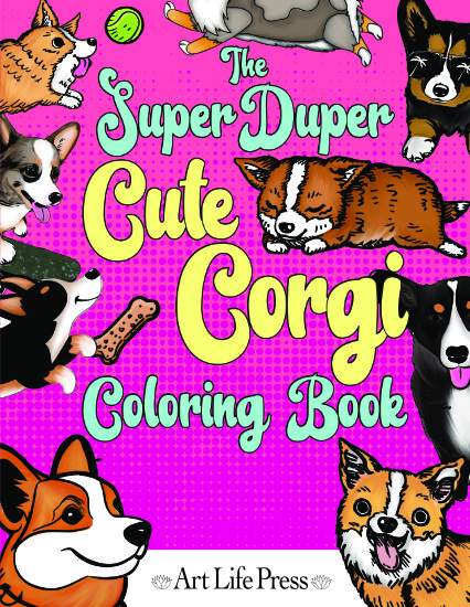 The Super Duper Cute Corgi Coloring Book Cover